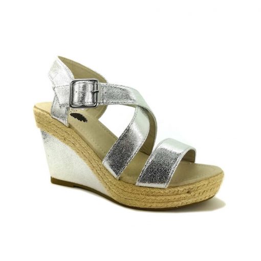 MSXDES24 QUALITY WEDGE ESPADRILLES SILVER