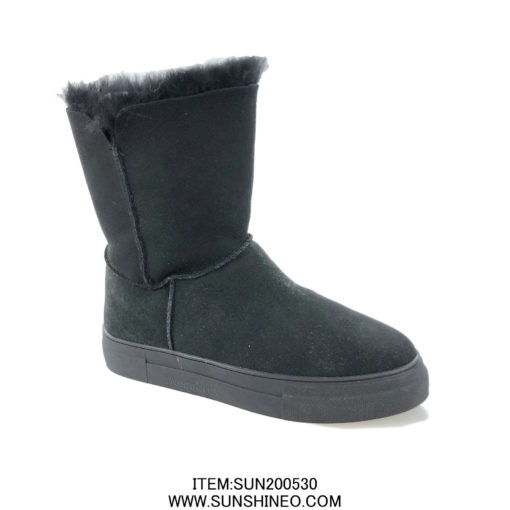 SUN200530 leather winter fur boot